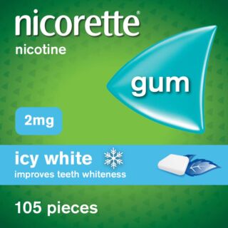Nicorette Icy White 2mg Gum – 105 Pieces