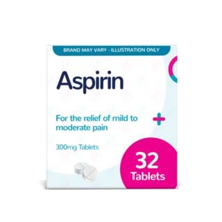 Aspirin 300mg – 32 Tablets (Brand May Vary)