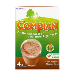 Complan Shake Chocolate Flavour Sachets - 4 x 57g