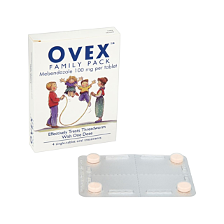 Ovex Family Pack - 4 Threadworm Treatment Tablets