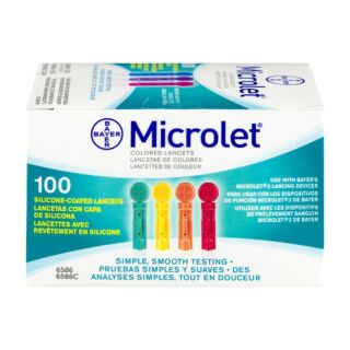 Bayer Microlet Coloured Lancets - 100 Lancets