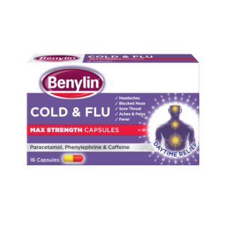 Benylin Cold & Flu Max Strength – 16 Capsules