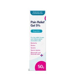Ibuprofen Pain Relief Gel 5% - 50g (Brand May Vary)